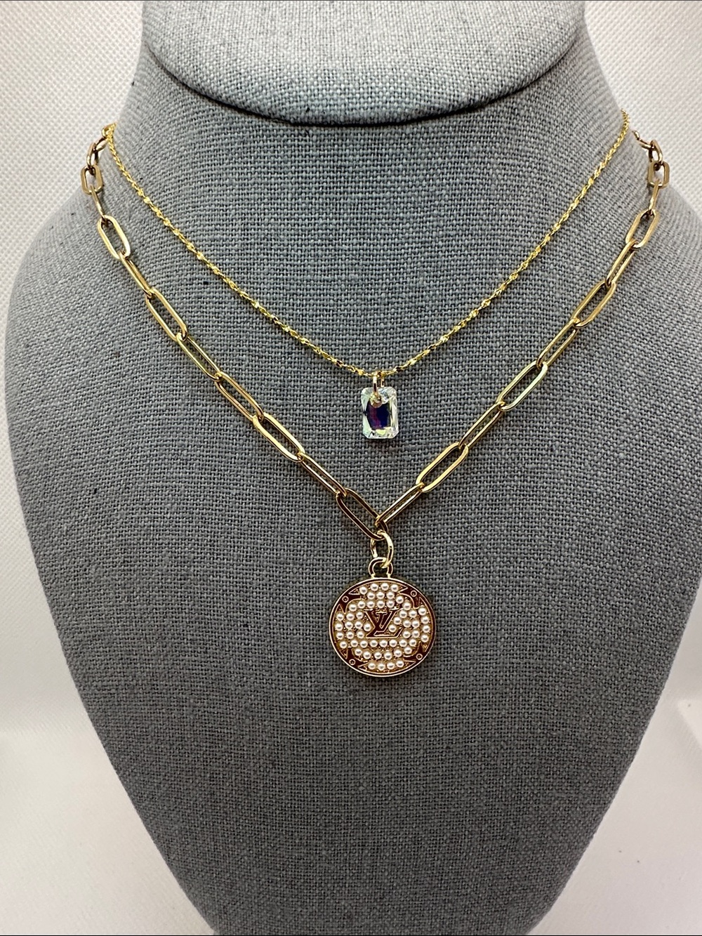 Louis Vuitton and Swarovski Crystal Necklaces